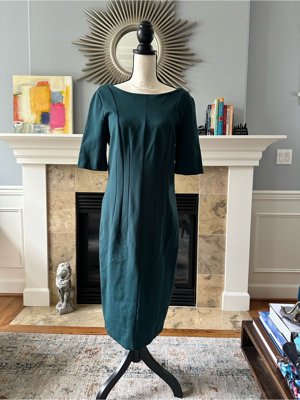 Boden Dark Teal Midi Sheath Dress